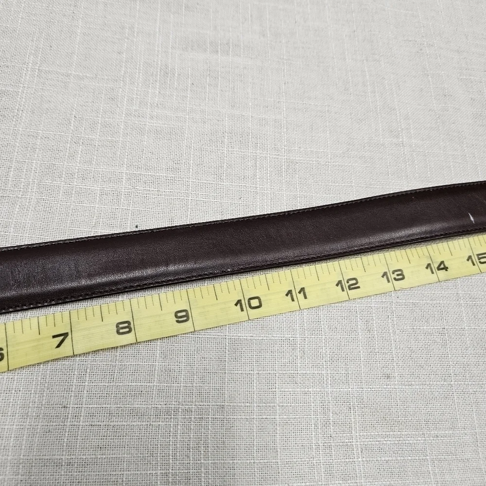 Coach Brown Belt Solid Leather Neutral Minimalist Office Business Casual size 38